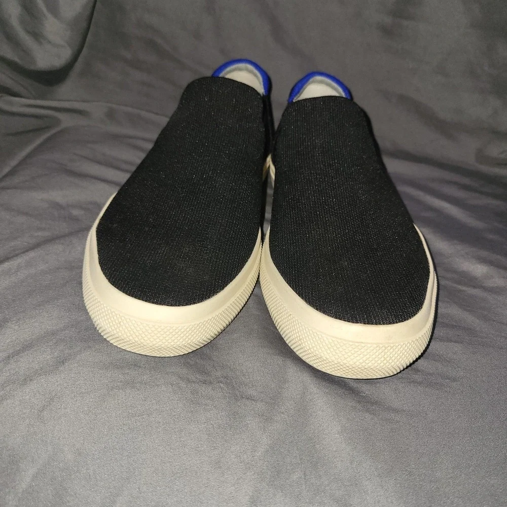 Rothy's Black Knit Slip-On Flats Women's 10 Breathable Casual Rubber Sole Round